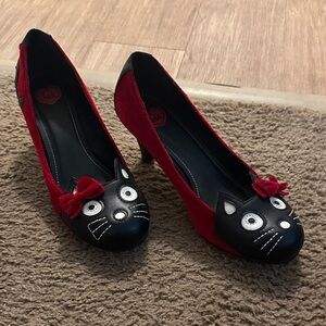 TUK Red and Black Cat Heels